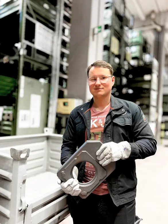 Andre Mrugalla: Ausbilder und tätig im Bereich Rohteillager und Gusslager